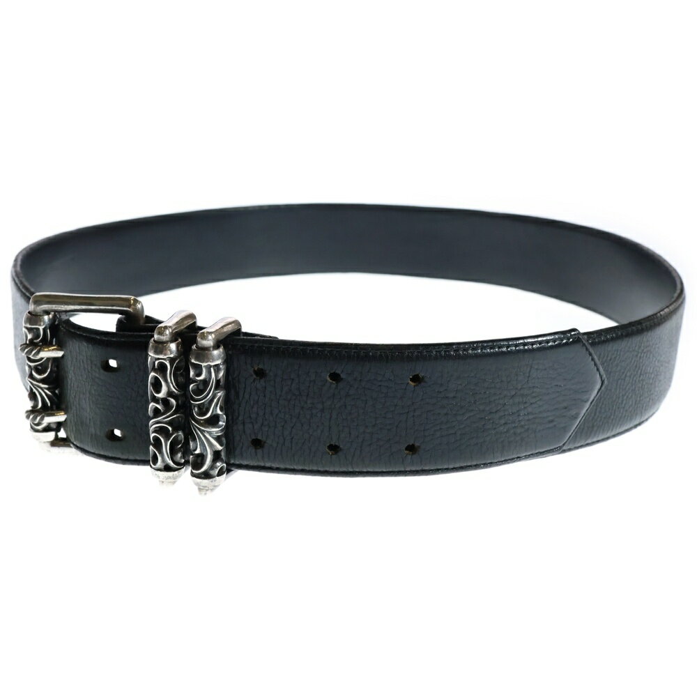 CHROME HEARTS(クロムハーツ) ダブルピンローラー ベルト DOUBLE ROLLER BELT ブラック【中古】【程度B】【カラーブラック】【取扱店舗OneStyle名古屋パルコ店】