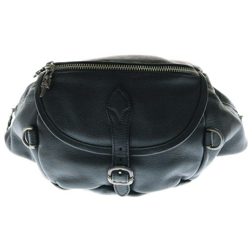 CHROME HEARTS(クロムハーツ) #1 SNAT PACK スナットパック ダガージップ ガンスリンガーベルト レザーウエストバッグ ブラック BCA378【中古】【程度B】【カラーブラック】【取扱店舗BRING福岡天神店】