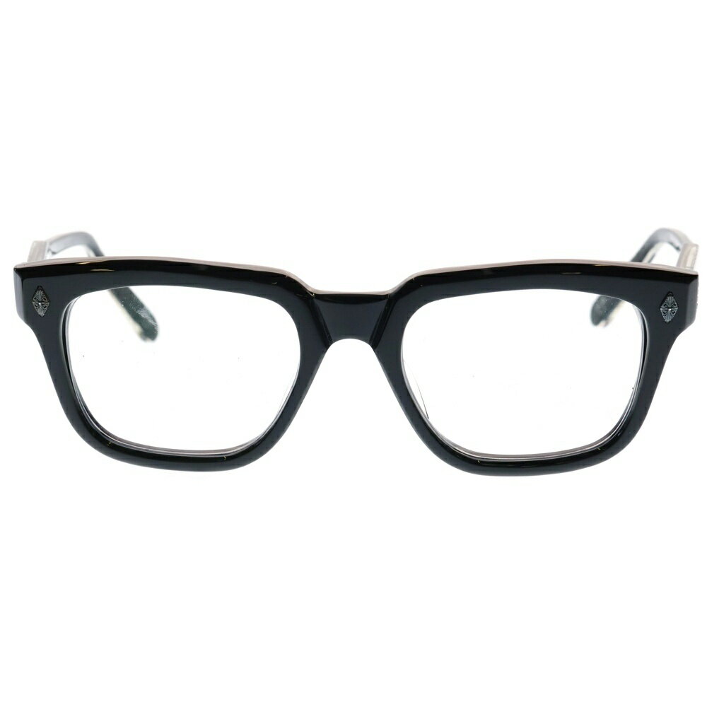 CHROME HEARTS(クロムハーツ) サイズ:53□21-151 AMBIDIXTROUS CHプラステンプルスクエアフレーム眼鏡 ブラック/シルバー【中古】【程度A】【カラーブラック】【取扱店舗渋谷】