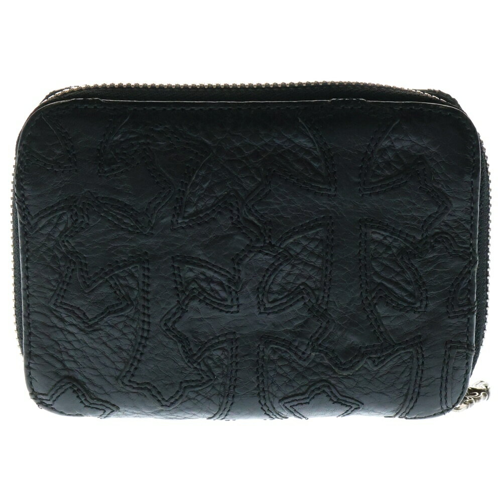 CHROME HEARTS(クロムハーツ) サイズ:- BABY BANK ROBBER WALLET ベビー バンクローバー レザー ウォレット 財布 ブラック【中古】【程度B】【カラーブラック】【取扱店舗BRING梅田茶屋町店】