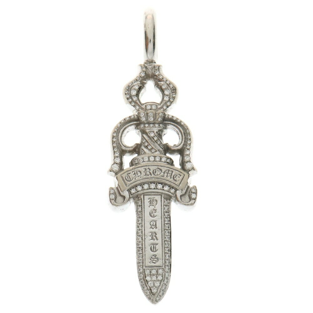 CHROME HEARTS(クロムハーツ) 18KWG DOUBLE DAGGER ダブルダガー ネックレス ペンダントトップ ホワイトゴールド【中古】【程度B】【カラーゴールド】【取扱店舗OneStyle原宿店】