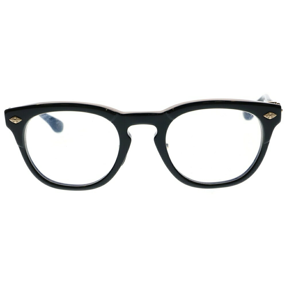 CHROME HEARTS(クロムハーツ) サイズ:51□23ー147 RODSICLE フローラルクロス ウェリントン サングラス 眼鏡 ブラック/ゴールド【中古】【程度B】【カラーブラック】【取扱店舗BRINGアメリカ村店】