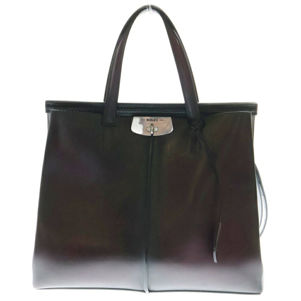 Berluti(ベルルッティ) サイズ:- ルッティ38 ハンドバッグ ショルダーバッグ パープル シルバー金具 レザー【中古】【程度B】【カラーパープル】【取扱店舗BRING梅田茶屋町店】