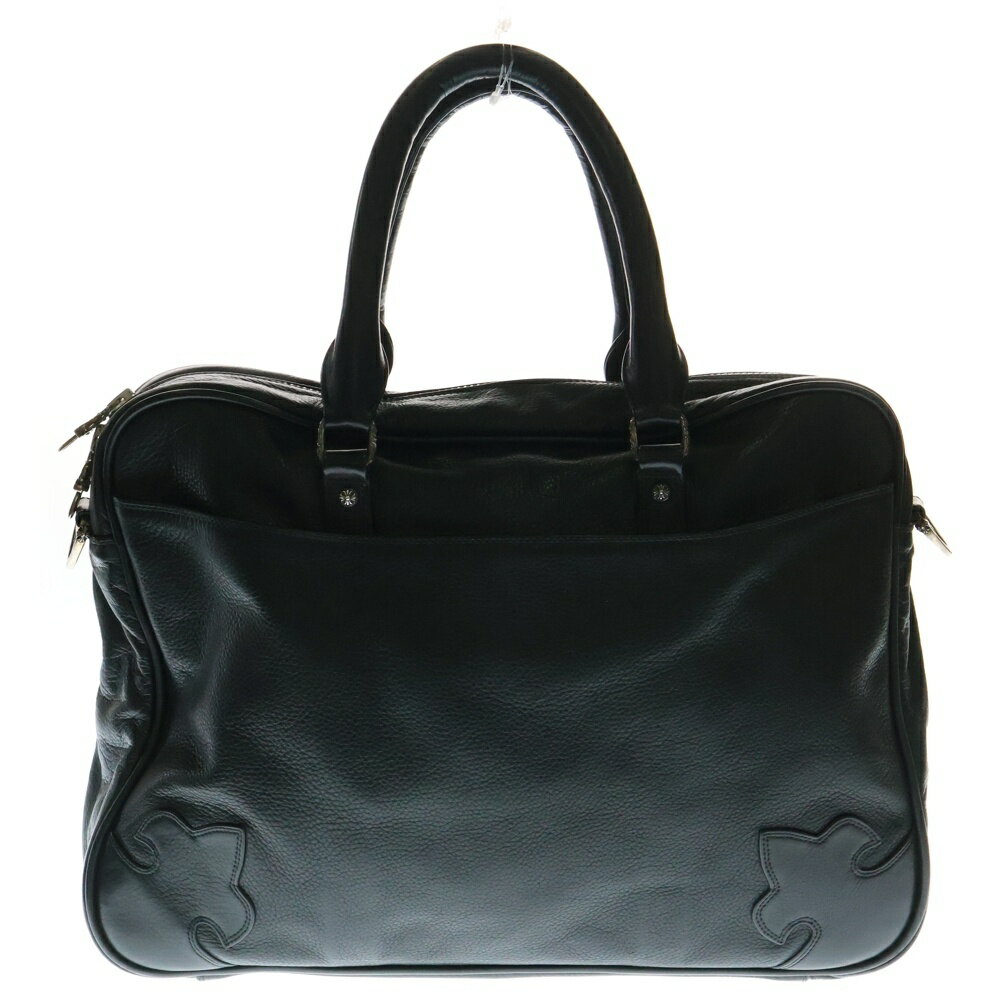 CHROME HEARTS(クロムハーツ) FLERKNEE BRIEFCASE フレアニー レザー ブリーフケース ビジネスバッグ ブラック【中古】【程度B】【カラーブラック】【取扱店舗BRING梅田茶屋町店】