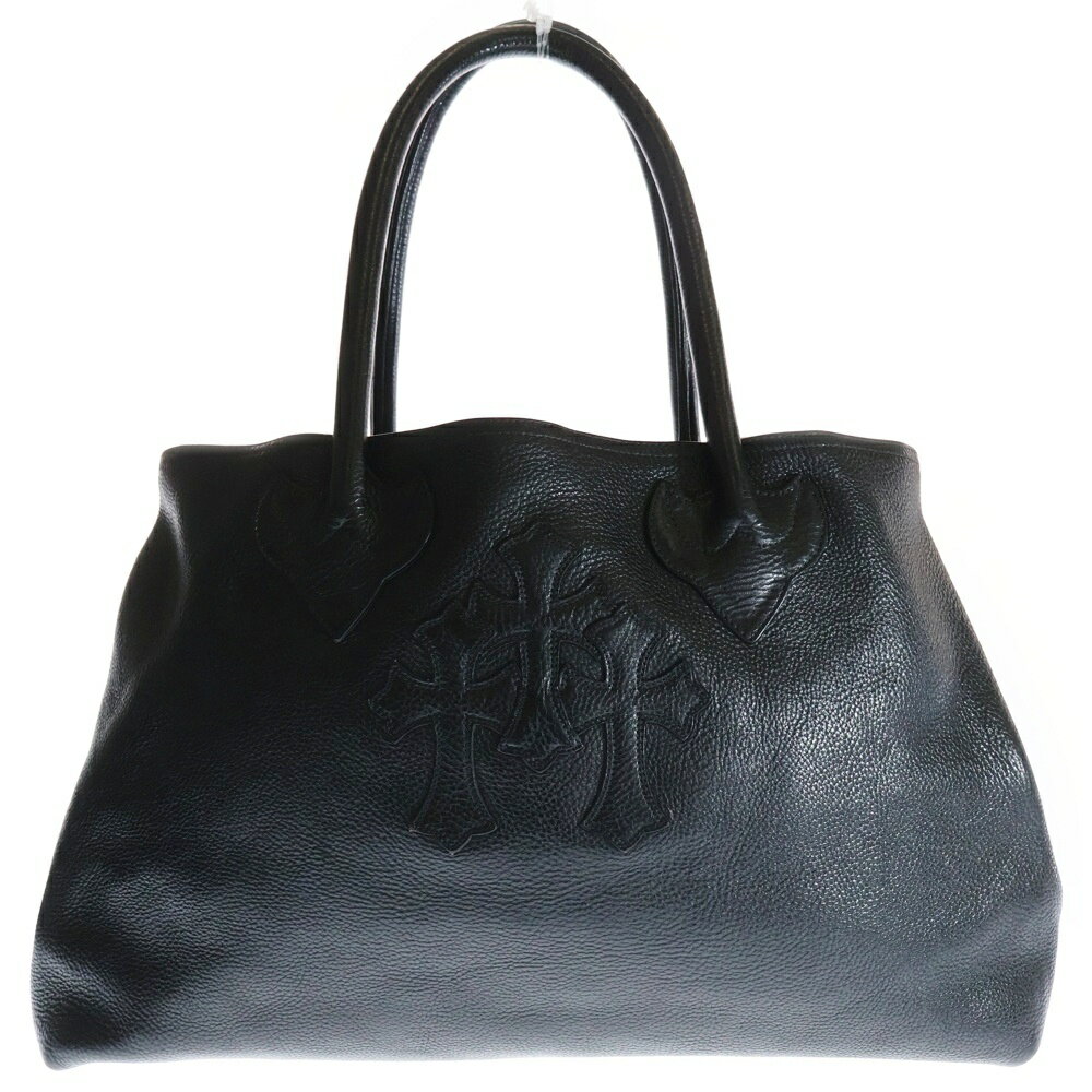 CHROME HEARTS(クロムハーツ) TOTE W SNP 3CEME 3セメタリー レザートートバッグ ブラック【中古】【程度B】【カラーブラック】【取扱店舗BRING梅田茶屋町店】