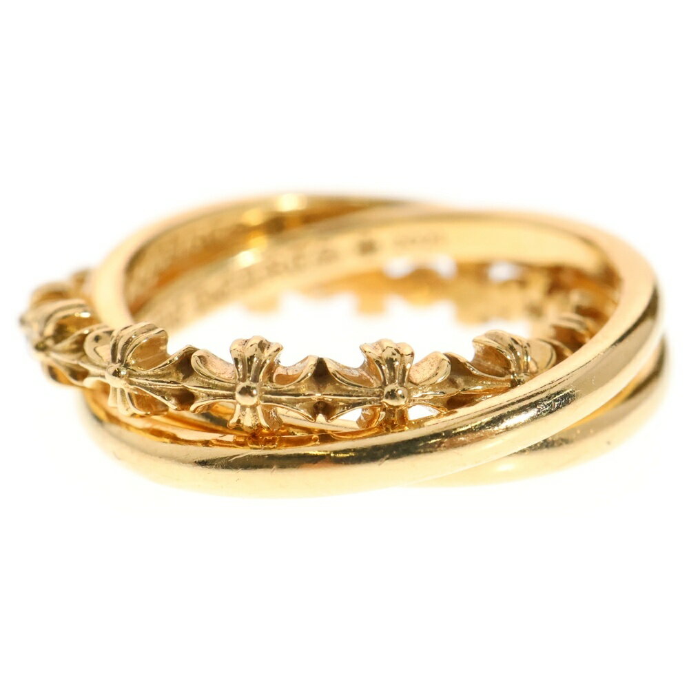CHROME HEARTS(クロムハーツ) サイズ:リングケージ実寸約13号 22K TINY E CH PLUS BAND TRPL タイニーE CHプラス トリプルバンドリング ゴールド【中古】【程度A】【カラーゴールド】【取扱店舗BRING梅田茶屋町店】
