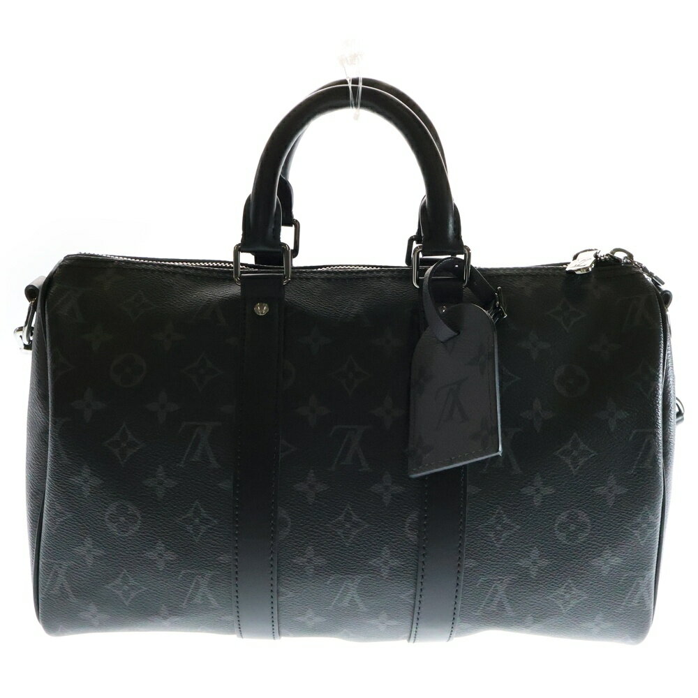 LOUIS VUITTON(ルイヴィトン) モノグラムエクリプス キーポルバンドリエール35 ボストンバッグ 2wayバッグ ブラック RFID M46655【中古】【程度A】【カラーブラック】【取扱店舗BRING札幌店】