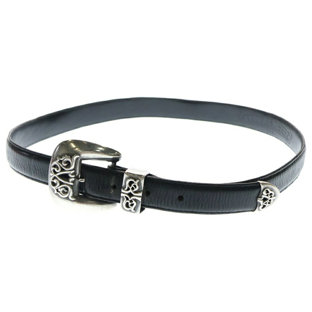 CHROME HEARTS(クロムハーツ) サイズ:32 BLT CLASSIC 3PC クラシック 3ピース レザーベルト ブラック/シルバー【中古】【程度B】【カラーブラック】【取扱店舗原宿】