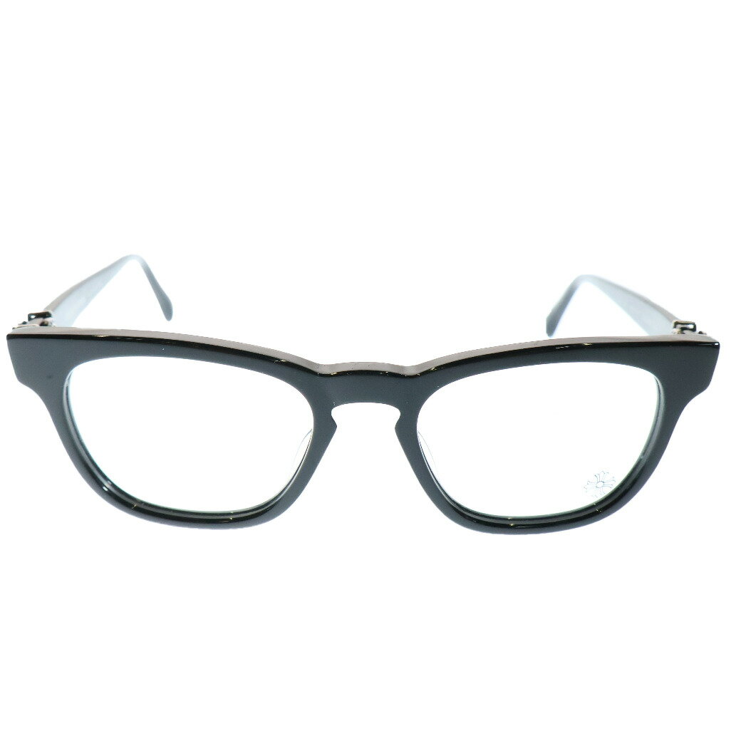 CHROME HEARTS(クロムハーツ) LOUVIN CUP ホースシューテンプル ボストンフレームサングラス アイウェア 眼鏡 ブラック/シルバー【中古】【程度B】【カラーシルバー】【取扱店舗OneStyle原宿店】