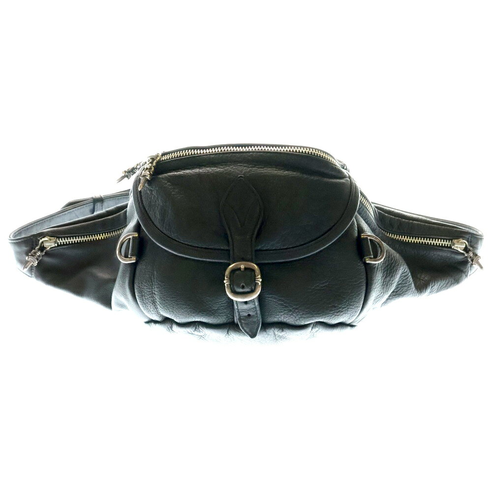 CHROME HEARTS(クロムハーツ) #1 SNAT PACK スナットパック ダガージップ ガンスリンガーベルト レザーウエストバッグ ブラック BCA378【中古】【程度B】【カラーブラック】【取扱店舗BRING梅田茶屋町店】