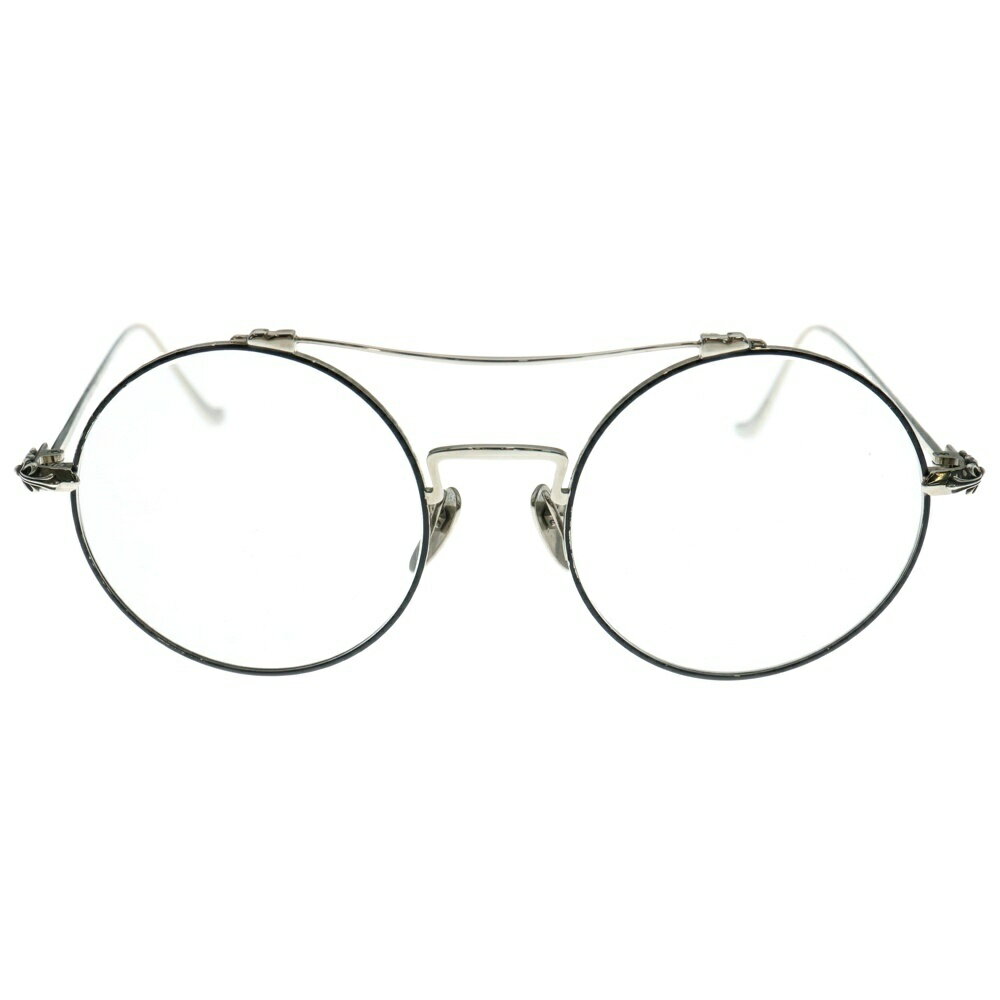 CHROME HEARTS(クロムハーツ) サイズ:54□21ー138 PRAWN QUEEN ダブルブリッジ ラウンドフレーム サングラス 眼鏡 シルバー【中古】【程度B】【カラーシルバー】【取扱店舗AWESOME名古屋店】