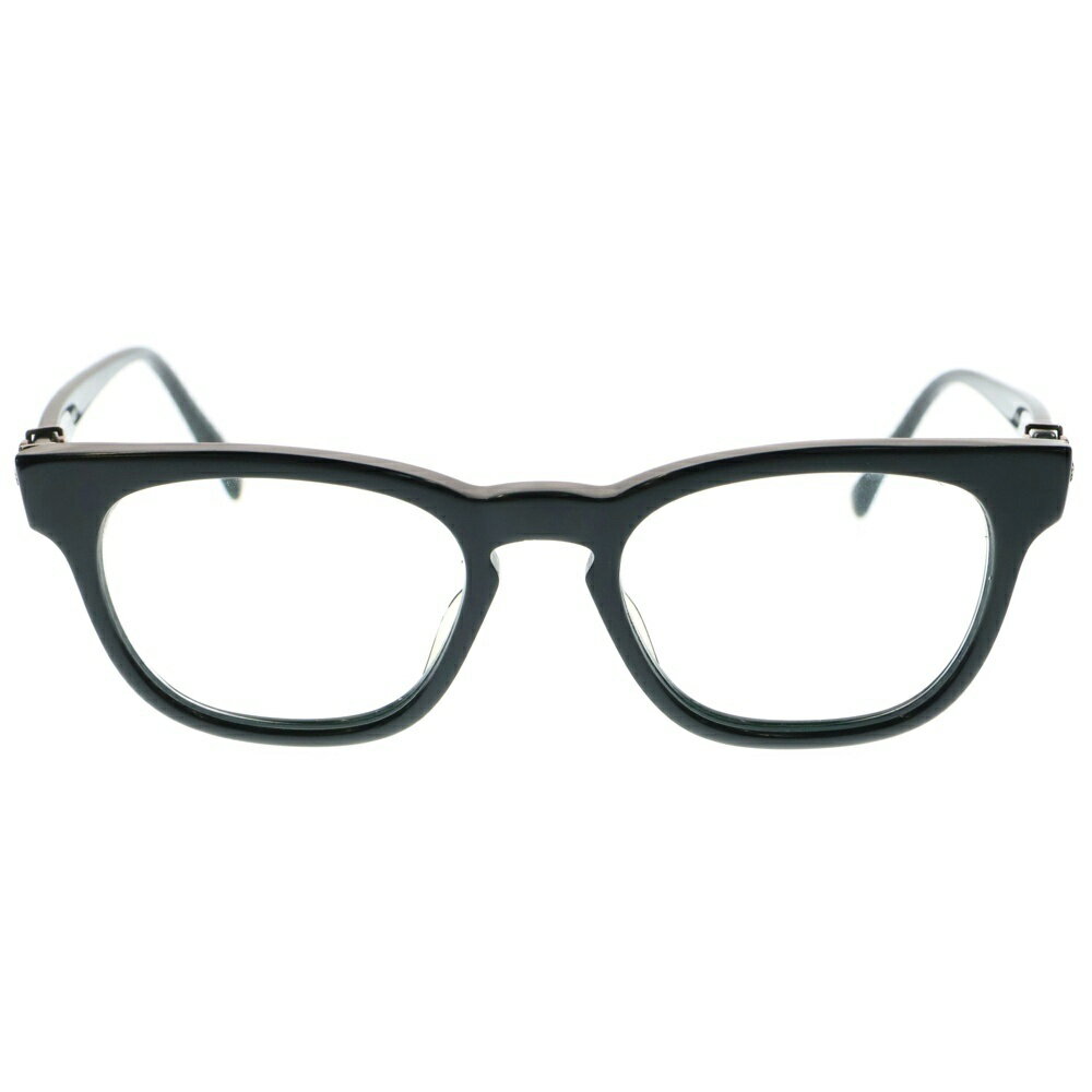 CHROME HEARTS(クロムハーツ) サイズ:48□19-148 LOUVIN CUP ホースシューテンプル ボストンフレームサングラス アイウェア 眼鏡 ブラック/シルバー【中古】【程度B】【カラーブラック】【取扱店舗原宿】