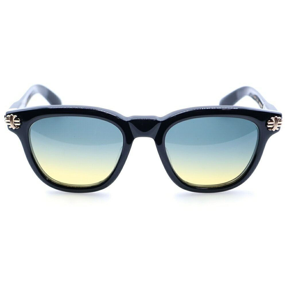 CHROME HEARTS(クロムハーツ) サイズ:52□21‐153 SMOKE SHOW-A スモークショー CHプラス テンプル ウェリントン スモークレンズ アイウェア サングラス メガネ 眼鏡 ブラック/ゴールド【中古】【程度B】【カラーブラック】【取扱店舗BRING福岡天神店】