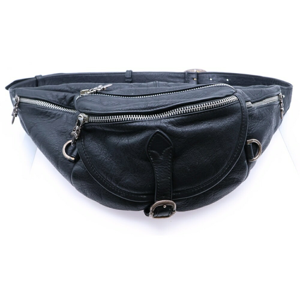 CHROME HEARTS(クロムハーツ) #1 SNAT PACK スナットパック ダガージップ ガンスリンガーベルト レザーウエストバッグ ブラック BCA378【中古】【程度B】【カラーブラック】【取扱店舗OneStyle新宿店】