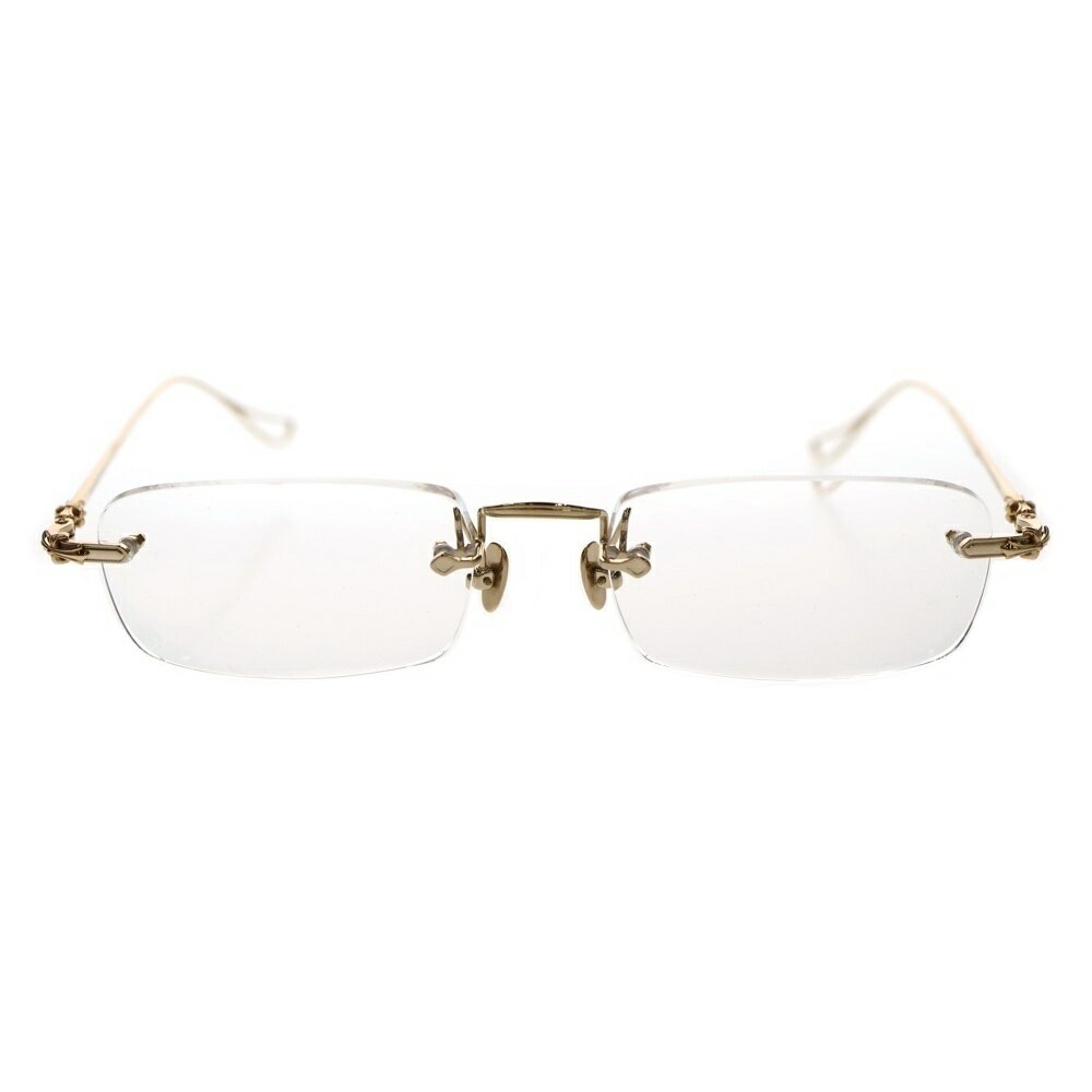 CHROME HEARTS(クロムハーツ) サイズ:55□19-143 SINNERGASM II クロステンプル リムレス アイウェア 眼鏡 ゴールド【中古】【程度B】【カラーゴールド】【取扱店舗BRING仙台店】