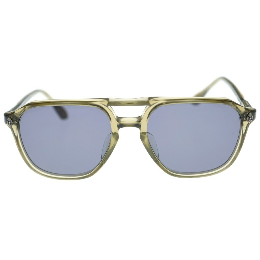 CHROME HEARTS(クロムハーツ) サイズ:55□19ー148 ZIPHER フレアニーテンプル ツーブリッジ ティアドロップ クリアフレーム カラーレンズ サングラス メガネ 眼鏡 アイウェア カーキ【中古】【程度B】【カラーグリーン】【取扱店舗OneStyle新宿店】