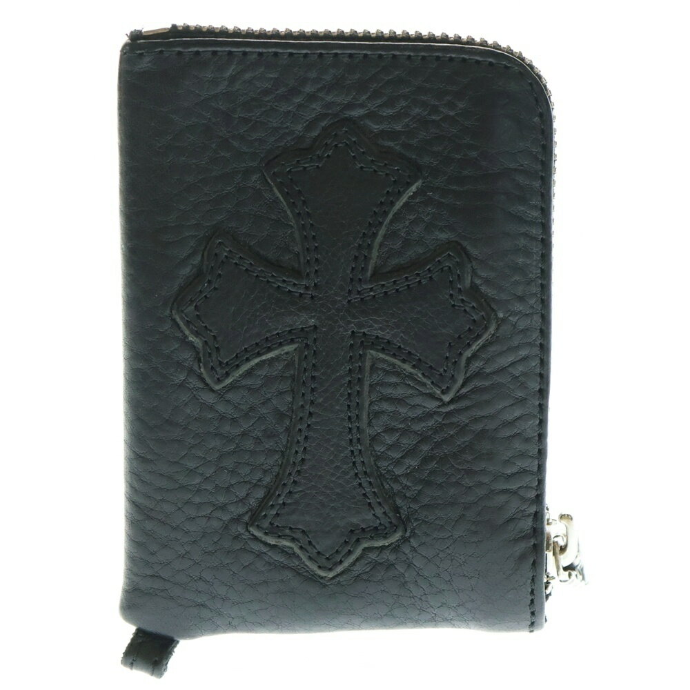 CHROME HEARTS(クロムハーツ) TINY ZIP タイニージップ クロスパッチ レザー ダガージップウォレット ブラック【中古】【程度A】【カラーブラック】【取扱店舗OneStyle名古屋パルコ店】