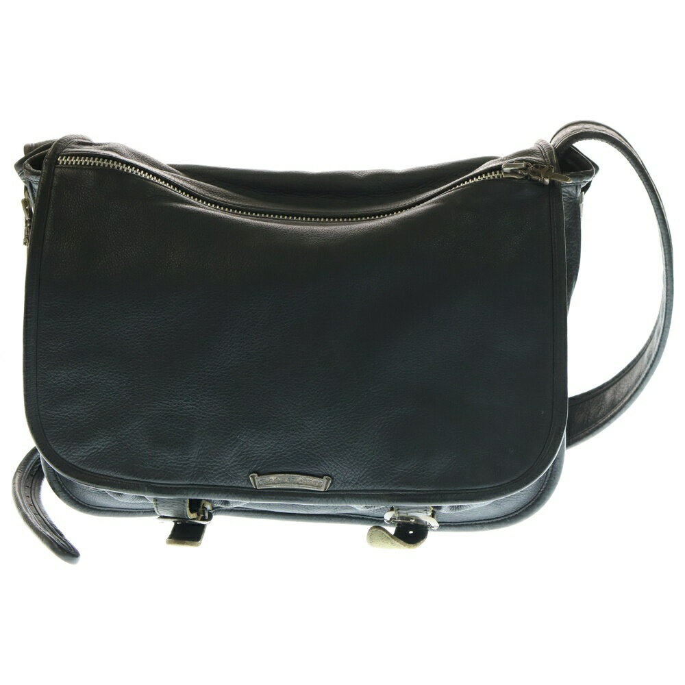 CHROME HEARTS(クロムハーツ) SOFT SHOULDER ソフト ダガージップ ガンスリンガーバックル ショルダーバッグ メッセンジャーバッグ ブラック/シルバー【中古】【程度B】【カラーブラック】【取扱店舗OneStyle原宿店】