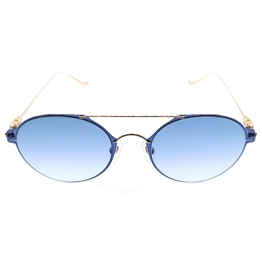 CHROME HEARTS(クロムハーツ) サイズ:53□21-134 PAIRASS フローラル ダブルブリッジ カラーレンズサングラス アイウェア 眼鏡 ネイビー/ゴールド【新古品/中古】【程度S】【カラーシルバー】【取扱店舗原宿】