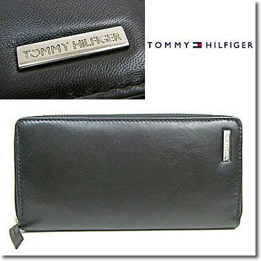 トミーヒルフィガー 財布 TOMMY HILFIGER トミー・ヒルフィガー メンズ長財布 ラウンドファスナー ブラック 0096 4100 01【SBZcou1208】】