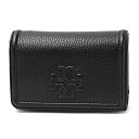 トリーバーチ 3つ折り財布 TORY BURCH 29074 001 財布 セア THEA MEDIUM FLAP WALLET レディース BLACK ブラック 黒 ロゴ ステッチ シンプル 上品【 トリバーチ トリーバーチ 送料無料】