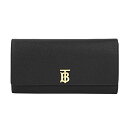 バーバリー 長財布 BURBERRY 8018938 A1189 財布 ティービー ハードウェアグレイニー TB HARDWARE GRAINY コンチネンタルウォレット レディース BLACK(ブラック) ブラック 黒