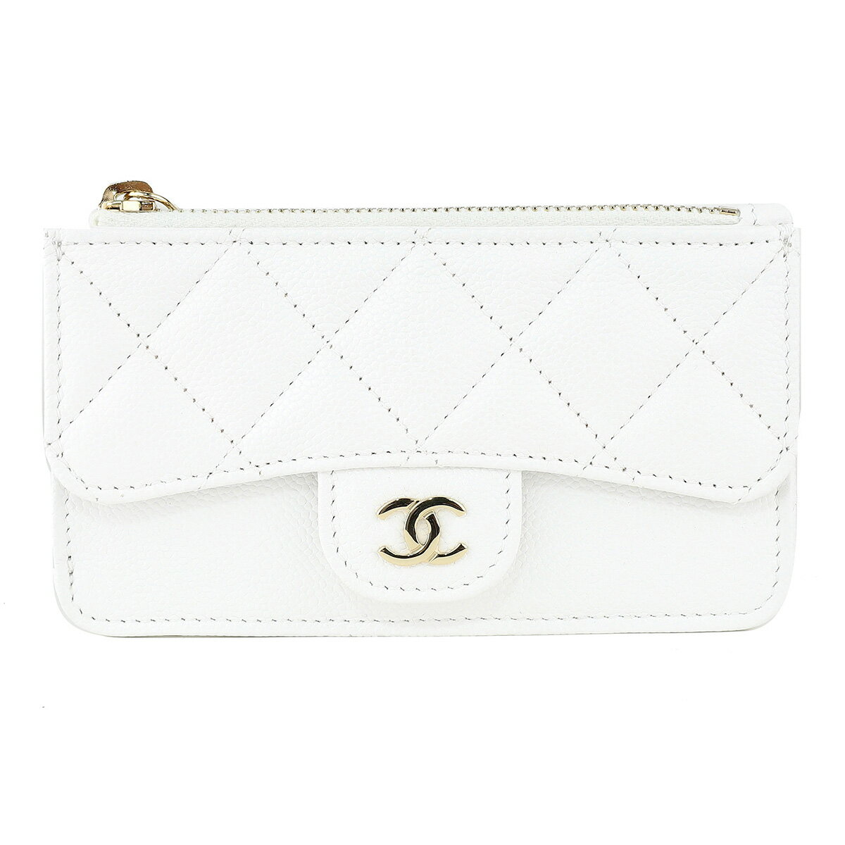 【10,000円OFFクーポン対象★ブラックフライデー】シャネル コインケース CHANEL キャビアスキン CHANEL COIN CASE AP2570 レディース ホワイト 白