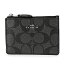 コーチ アウトレット コインケース COACH OUTLET F16107 SVDK6 財布 シグネチャー SIGNATURE ミニ ID スキニー レディース BLACK SMOKE/BLACK ブラックスモーク/ブラック 黒 カードケース キーケース シンプル【 ファクトリー 正規 アウトレット 送料無料】