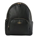 【最大3000円OFFクーポン★10/1(金)14:00まで】コーチ アウトレット リュックサック COACH OUTLET 5669 IMBLK バッグ ペブルド レザー PEBBLE LEATHER ラージ コート バックパック レディース BLACK(ブラック) ブラック 黒/ゴールド【 アウトレット 送料無料】