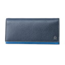 ダンヒル 長財布 dunhill L2AC10N 財布 カドガン CADOGAN レザーコートウォレット メンズ NAVY ネイビー/ブルー 青 バイカラー ADロゴ 2つ折り シンプル スマート【 送料無料】