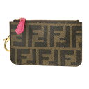 フェンディ キーケース FENDI 8AP151 GRP F0A73 ブランド小物 ズッカ ZUCCA レディース TABACCO(タバコ)/CICLAMINO(チクラミーノ) ブラウン/ピンク ズッカ 総柄 アイコン コインケース キュート 上品 エレガント【 送料無料】