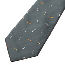 フェンディ ネクタイ FENDI 0VD QK5 ブランド小物 TIE メンズ ANTRACITE(アントラチーテ) グレー モンスター バッグバグズ エレガント 上品【 送料無料】