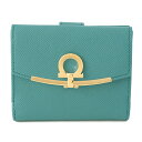 【最大5000円OFFクーポン配布中★11/2(月)14:00まで】フェラガモ 2つ折り財布 FERRAGAMO 22C877 729018 TURQUOISE 財布 ガンチーニ GANCINI レディース TURQUOISE(ターコイズ) ターコイズブルー/水色【 送料無料】