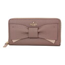 ケイトスペード 長財布(ラウンドファスナー) kate spade PWRU4854 225 財布 エデンレーン EDEN LANE LACEY レディース PORCINI(ポルチーニ)/ROSE CLOUD(ローズクラウド) レイシー ボウ リボン キュート フェミニン エレガント【 ケートスペード 送料無料】