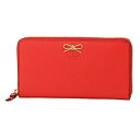 ケイトスペード 長財布(ラウンドファスナー) kate spade PWRU5130 604 財布 FAIR COURT フェアコート LACEY レディース APPLE JELLY(アップルジェリー) レッド 赤 朱色 ボウ リボン メタル キュート フェミニン【 ケートスペード 送料無料】