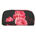 ケイトスペード ポーチ kate spade PWRU5529 098 ブランド小物 クラシックナイロン CLASSIC NYLON BERRIE ベリー レディース BLACK MULTI ブラック マルチ ローズ プリント メタルロゴ フェミニン エレガント【 ケートスペード 送料無料】