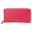 ケイトスペード 長財布(ラウンドファスナー) kate spade PWRU5570 657 財布 ベイカーレーン BAKER LANE LACEY レイシー レディース PUNCH(パンチ) ピンク リボン レリーフ 箔押しロゴ キュート フェミニン【 ケートスペード 送料無料】