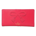 ケイトスペード 長財布 kate spade PWRU5571 657 財布 ベイカーレーン BAKER LANE STACY ステイシー レディース PUNCH(パンチ) ピンク リボン レリーフ 箔押しロゴ キュート フェミニン【 ケートスペード 送料無料】