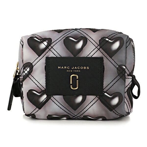 マークジェイコブス ポーチ MARC JACOBS M0013308 002 ブランド小物 ハート プリント ノット HEARTS PRINTED KNOT スモール コスメティック レディース BLACK MULTI ブラック マルチ キルティング ダブルJ キュート【 送料無料】