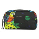 マークジェイコブス ポーチ MARC JACOBS M0010301 002 ブランド小物 B.Y.O.T. パロット ラージコスメティックケース レディース BLACK MULTI ブラック マルチ オウム ロゴパッチ スタイリッシュ カジュアル【 送料無料】