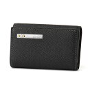 カルティエ キーケース CARTIER L3000775 ブランド小物 サントス SANTOS メンズ BLACK ブラック 黒 6連 ビスプレート シルバー シンプル ビジネス【 カルチェ 送料無料 楽天】