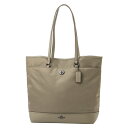 コーチ アウトレット トートバッグ COACH OUTLET F57903 QBFOG バッグ ナイロントート NYLON TOTE レディース FOG(フォグ) グレージュ メタル ロゴ A4収納可能 上品 シンプル【 ファクトリー 正規 アウトレット 送料無料】