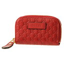 【全品ポイント2倍&最大3000円OFFクーポン配布中★4/16(木)14:00まで】グッチ コインケース GUCCI 449896 BMJ1G 6420 財布 【アウトレット】 マイクロ グッチ シマ MICRO GUCCI SSIMA ユニセックス RED レッド 赤 【 送料無料】