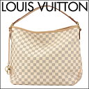 1000円OFFクーポン〜25日01:59まで!ルイヴィトン ショルダーバッグ Louis Vuitton N41448 バッグ ダミエ・アズール DAMIER AZUR ディライトフルMM レディース AZURE(アズール) オフホワイト/ベージュ 肩掛け ロゴ 市松 ショルダートート A4収納可能 エレガント フェミニン