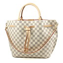ルイヴィトン ハンドバッグ Louis Vuitton N41579 バッグ ダミエ・アズール DAMIER AZUR ジロラッタ レディース AZURE(アズール) オフホワイト 市松模様 2WAY ショルダーバッグ 巾着 A4サイズ収納可能 エレガント フェミニン【 ルイ・ヴィトン ビトン 送料無料】