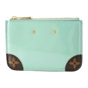 ルイヴィトン コインケース Louis Vuitton M63854 財布 ヴェルニミロワール VERNIS MIROIR ポシェット・クレ レディース PARADIS ライトグリーン系 モノグラム リベット フェミニン【 ルイ・ヴィトン ビトン 送料無料】