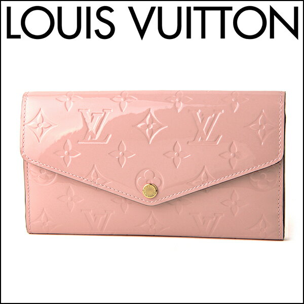ルイヴィトン 長財布 Louis Vuitton M61227 財布 モノグラム ヴェルニ MONOGRAM VERNIS ポルトフォイユ サラ レディース ROSE BALLERINE(ローズバレリーヌ) ピンク ロゴ パターン パテント 上品 エレガント【ルイヴィトン ビトン 送料無料】