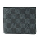 ルイヴィトン 2つ折り財布 Louis Vuitton N63211 財布 ダミエコバルト DAMIER COBALT ポルトフォイユ・ミュルティプル メンズ DAMIER COBALT ダミエコバルト ロゴ 市松模様 上品 エレガント【ルイヴィトン ビトン 送料無料】