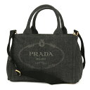 プラダ トートバッグ PRADA 1BG439 AJ6 F0002 バッグ デニム DENIM トートバッグ レディース NERO(ネロ) ブラック 黒 プリントロゴ トライアングル ロゴ 2WAY 上品 カジュアル【 送料無料】