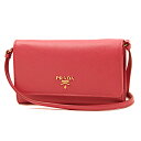 プラダ 長財布 PRADA 1M1437 QWA F0505 財布 サフィアーノ メタル SAFFIANO METAL レディース PEONIA(ペオニア) ピンク ショルダー ストラップ フラップ ロゴ 上品 シンプル クラッチ パーティ【 送料無料】